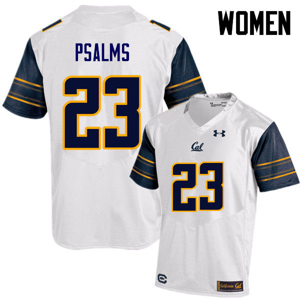 Women #23 Malik Psalms Cal Bears (California Golden Bears College) Football Jerseys Sale-White - Click Image to Close